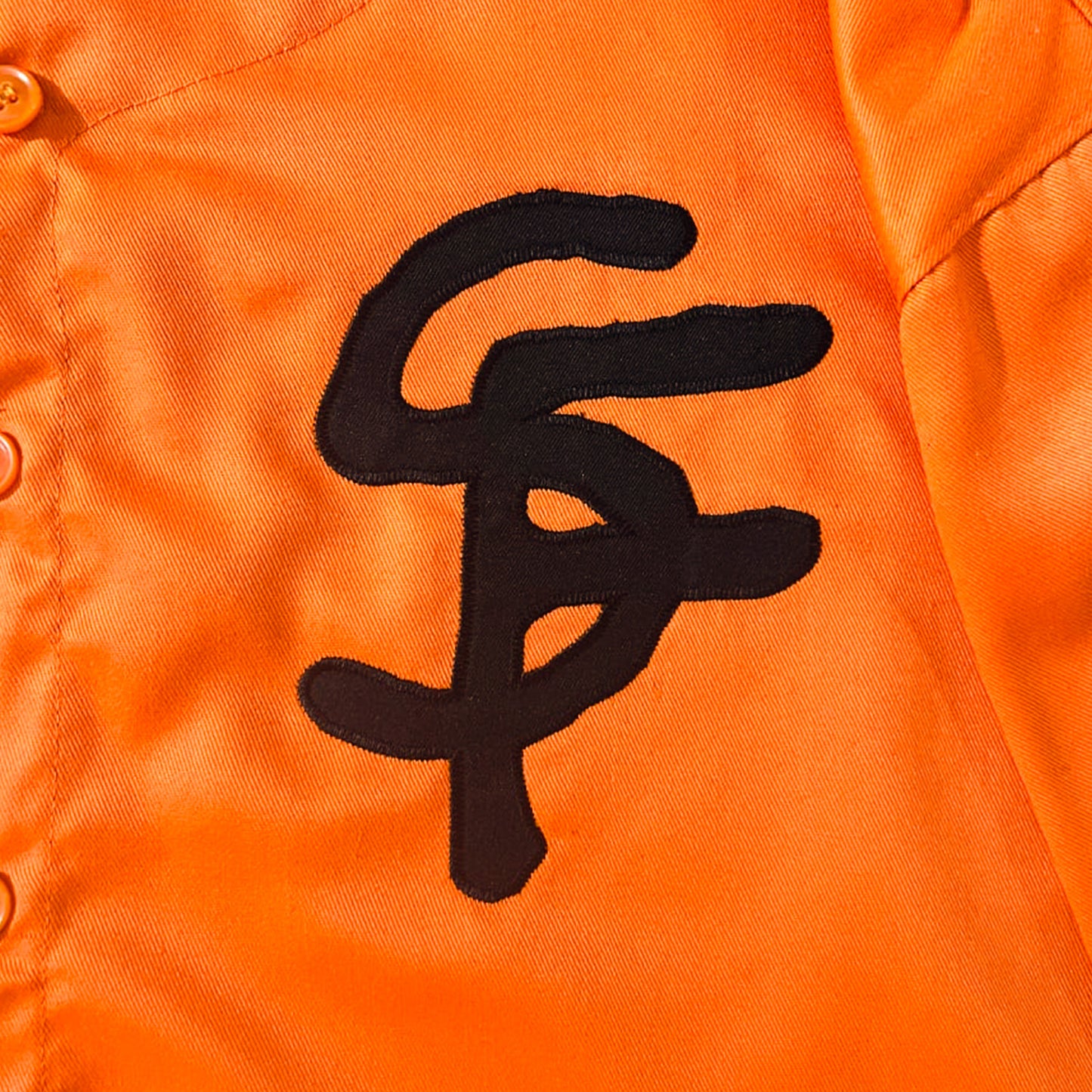 Detail photo of left chest patch
